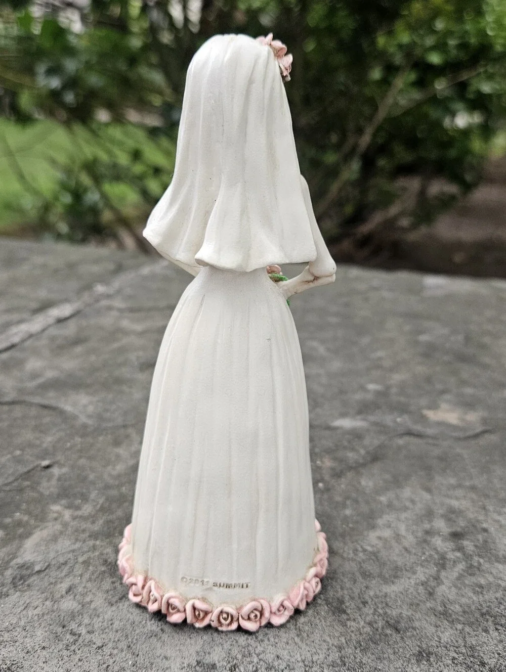 Bridal Skeleton Figurine in White and Pink***PREOWNED